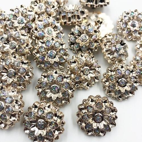 5pcs 25mm plating buttons shirt shank apparel sewing accessories DIY crafts garment supplies