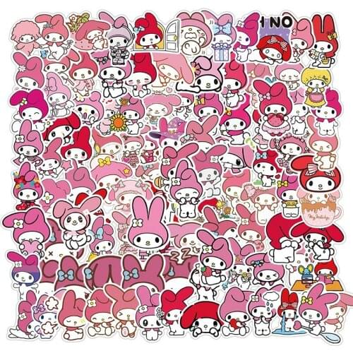 50/100Pcs Cartoon Girls Pink Series Graffiti Stickers DIY Chilrens Classic Toy Bike Travel Luggage Guitar Waterproof PVC Decals