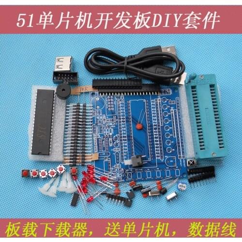 51 Single Chip Microcomputer Minimum System Board Development Learning Board DIY Kit Stc89c52rc Parts with Downloader