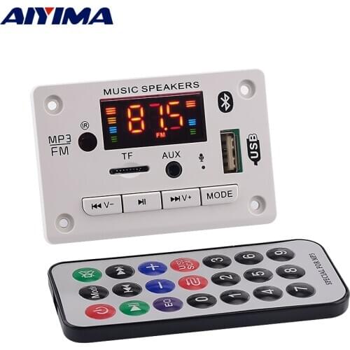 AIYIMA Bluetooth 5.0 MP3 Decoder Audio Board WMA WAV FLAC APE Car Decoding Module USB FM TF Radio AUX Input Support Recording