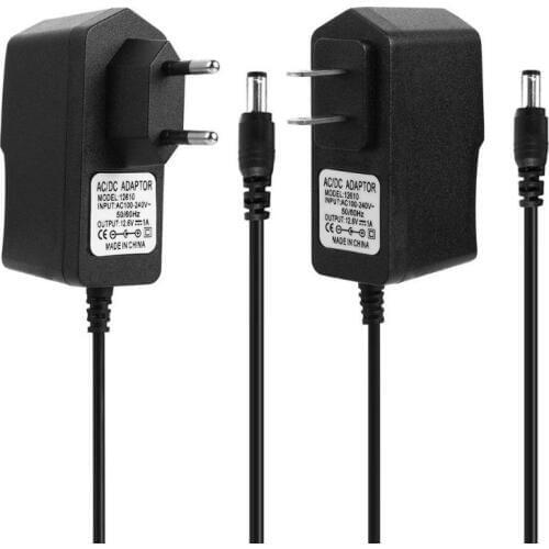 ALLOYSEED Power Adapter Charger Plug Accessories DC12.6V 1A 18650 Lithium Battery Charger 5.5x2.1mm Power Adapter Charger