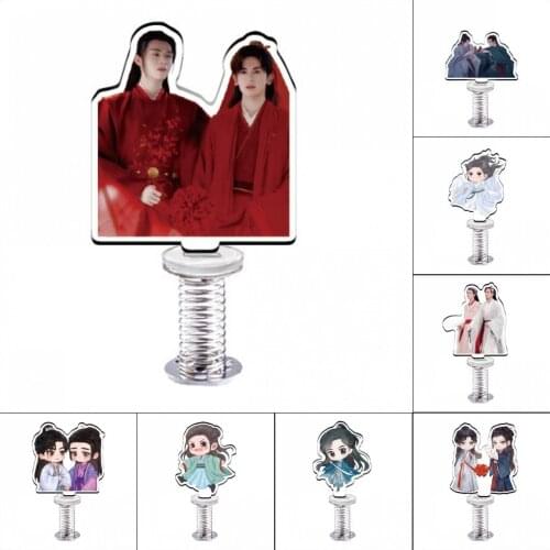 Anime WORD OF HONOR Wen Kexing Zhou Zishu Acrylic Antiquity Spring Shake Fighter Stand Model Plate Toys Creative Tabletop Decor