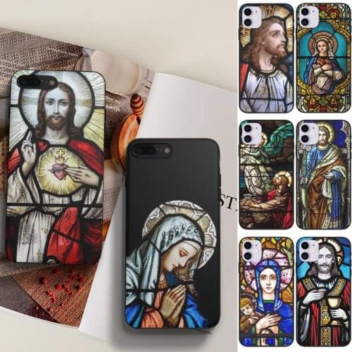 Angel Church Jesus Stained Glass Window Phone Case Fundas Shell Cover For Samsung A51 A52 A71 A72 A80 A91 A20E A32 A31 A21 A11