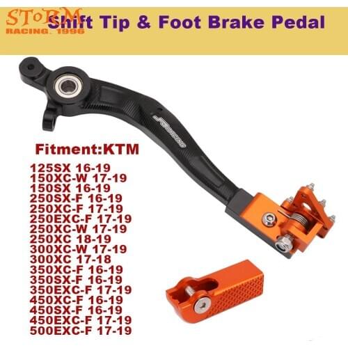 CNC Motorcycle Footbrake Lever Foot Brake Pedal Shift Tip For KTM SX125 SX-F XC-F EXC-F XC 150 250 300 350 450 500 2016-2019