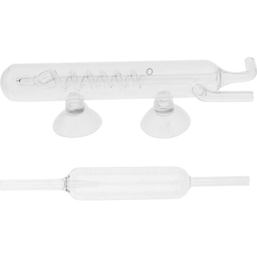 DIY CO2 System Aquarium Tank CO2 Diffuser Glass Tube Bubble Counter + 2Pcs Suction Cup