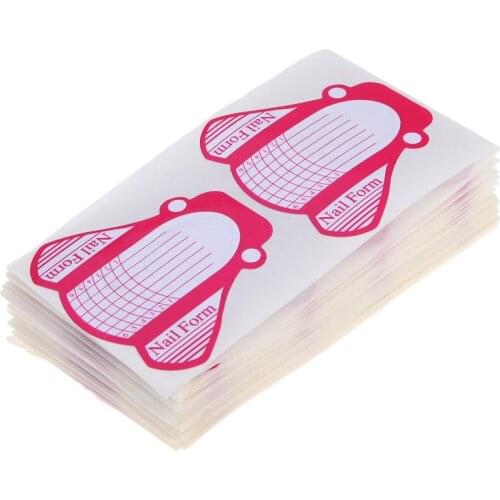 50/100pcs Honey Bee Shape Nail Art French Tips Extension Builder Form Acrylic UV Gel Guide Stencil Manicure Tools