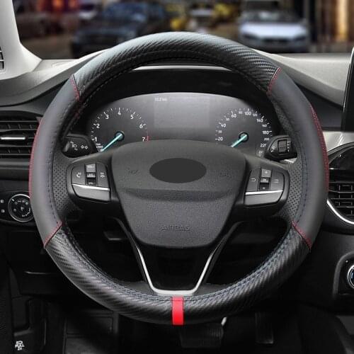 Car Steering Wheel Cover For Ford Edge Focus New Mondeo Kuga Escort