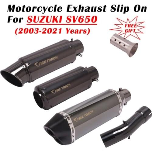 For SUZUKI SV650 SV 650 SV650X 650X 650S 2003 - 2020 2021 Motorcycle Exhaust Escape Modify Middle Link Pipe Muffler DB Killer