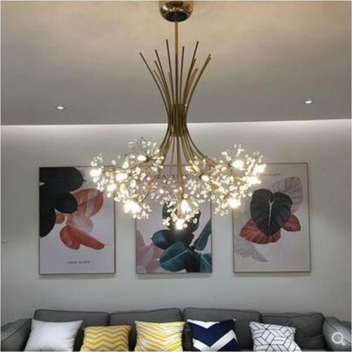 L Dandelion lamps Nordic style restaurant chandelier creative personality living room lamp art LED modern minimalist bedroom LED