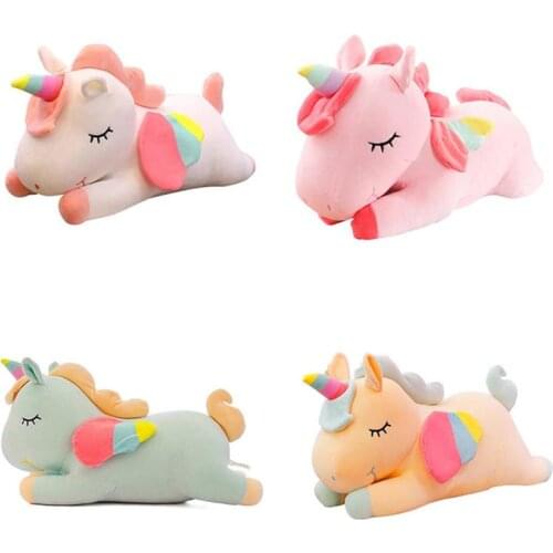 40CM Soft Unicorn Plush Toy Baby Sleeping Pillow Doll Animal Stuffed Plush Toy Birthday Gifts for Girls Children