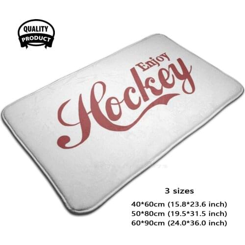 Enjoy Hockey Soft House Family Anti-Slip Mat Rug Carpet Coke Hockey Enjoy Hockey Ice Hockey Puck Logo Ice Rink Habraszek Ice