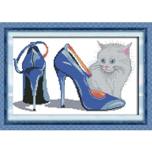 Wait cross stitch kit aida 14ct 11ct count print canvas hand sew cross-stitching embroidery DIY handmade needlework