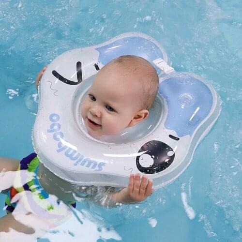 Newborn Babies Swimming Ring Safe Adjustable Inflatable Swimming Ring Neck Swim Tube Infant Bathing Accessory for Boys Girls