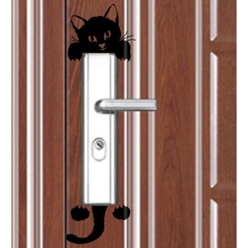 Cute Cat Wall Stickers Light Switch Decor Decals Art Mural Baby Nursery Room Sticker PVC Wallpaper For Living Room Decoration