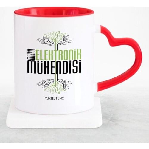Personalized Professional Microelectronics Engineer Red Heart Mug Cup-1