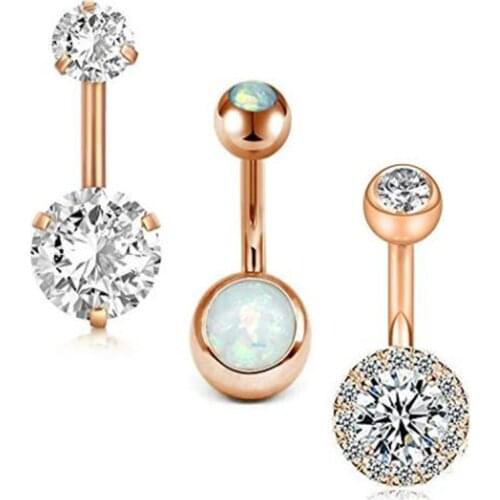 14G Short Belly Button Rings Navel Piercing Stainless Steel Women Piercing Nombril Ombelico Body Jewelry 6mm 8mm 10mm Bar