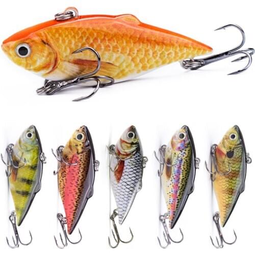 1pcs 6.3cm VIB Crankbait 8.5g Lifelike Fishing Lure High Quality Fishing Bait Slow Sinking Hard Fishing Wobbler Pesca Mini Vib
