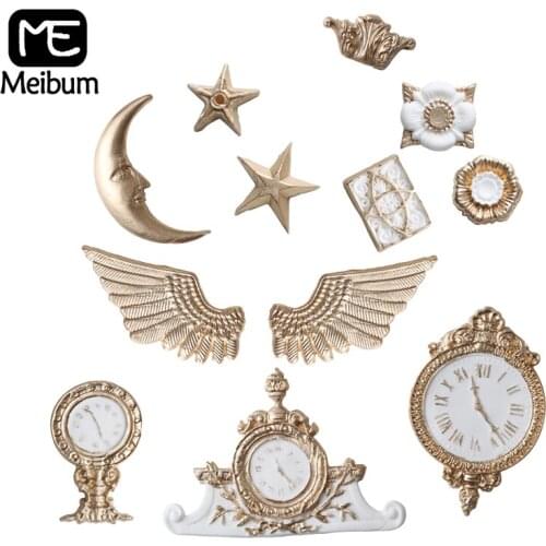 Meibum Clocks Emboss Retro Relief Silicone Fondant Cake Mold Pastry Dessert Decorating Form Sugarcraft Paste Baking Mould