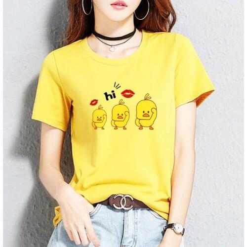 BGtomato Super cute Little yellow chicken tshirt lovely cartoon t shirt women original brand cool shirts