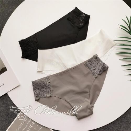 SP&CITY Ice Silk Thin Seamless Women Underwear Solid Soft Breathable Thin Sexy Panties Female Crotch Cotton Briefs Sex Lingerie