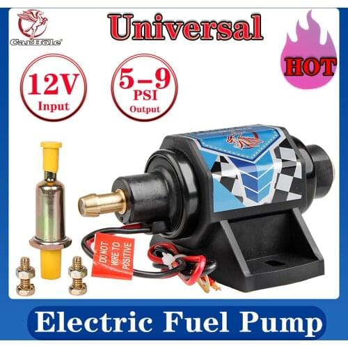 CARBOLE Universal Advanced Micro 12V Fuel Pump Electric Gas Diesel Inline Low Pressure 3/8 inch 5-9 PSI