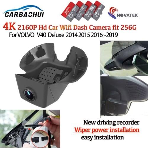 New Plug and play Car DVR Wifi Video Recorder Dash Cam Camera For VOLVO V40 Deluxe 2014 2015 2016~2019 night vision hd 1600p