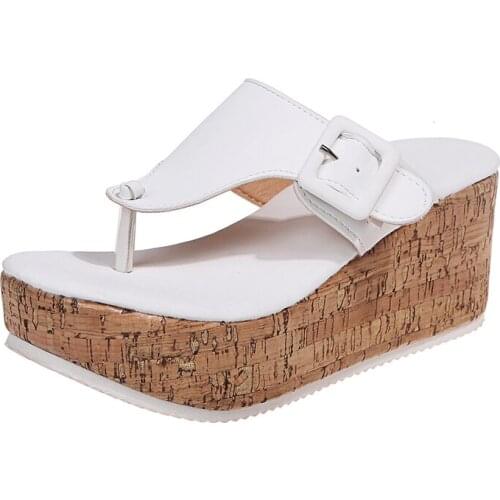 Women Slippers Sandals Wedges Flip Flops Summer Fashion High Heels Platform Shoes Roman Outdoor Ladies Casual Plus Size 35-43