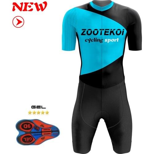 ZOOTEKOI new mens bicycle mountain bike short-sleeved tight-fitting racing suit 100% championship riding experience cycling sui