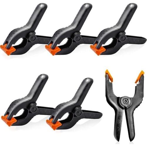 1/10Pcs Lightweight Flexible Nylon Spring Quick Fixation Clamps Woodworking Spring Clips Photo Studio Background Hand Tools