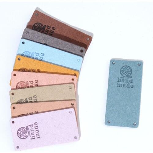 20Pcs Mix Handmade Labels Tags Synthetic Leather Labels Hand Made With Love Tag For Clothing/Hats/Bags/Gifts Sewing Accessories