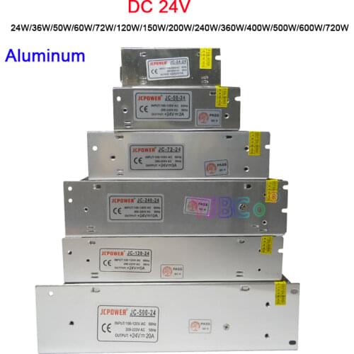 AC110V 220V to DC24V Lighting Switching Power Supply 24W/36W/50W/60W/72W/120W/150W/200W/240W/360W/400W/500W/600W/720W LED driver