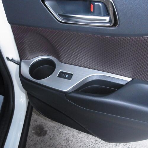 4pcs Aluminum Window Lift Button Trim Car Styling Cover Accessories For TOYOTA C-HR CH-R 2017 2018 Right-Hand Driving