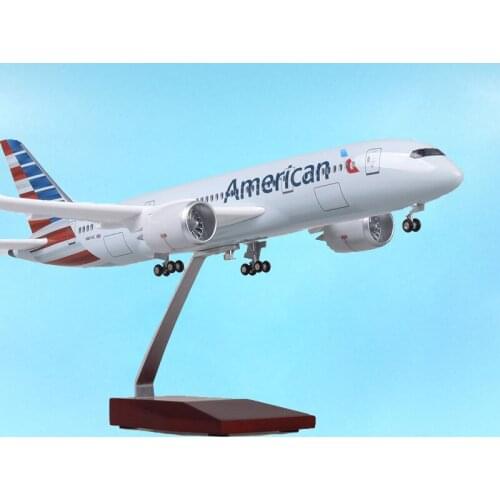 47cm 1/130 Standable Airplane Aviation 787 B787 Dreamliner Aircraft American Airlines Model Gear Die-cast Plastic Resin Plane