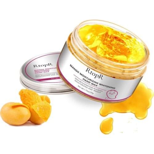 50g Mango Moisturizing Hand Wax Whitening Skin Hand Mask Repair Exfoliating Calluses Film Anti-Aging Hand Skin Cream Paraffin