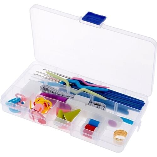 53Pcs Crochet Hooks Knitting Needles Knit Weave Craft Yarn Set Sewing Accessory