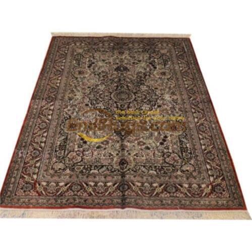 Large Purple Living Room Oriental Carpet 100% Silk Handmade Persian Rugs