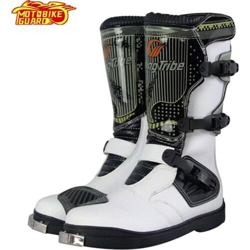 Motocross Riding Boots Waterproof Men Racing PU Leather Boots Moto Boot Motorcycle Off-Road Motorbike Long Thigh Shoes