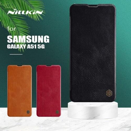 For Samsung Galaxy A51 5G Case Nillkin Qin Flip Leather Case Luxury Soft Business Slim Back Cover for Samsung A51 5G Phone Case