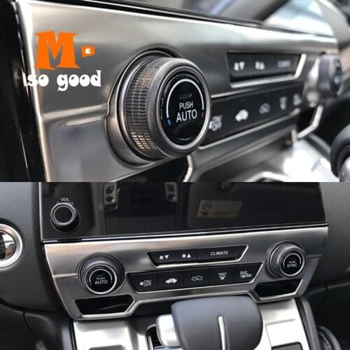 For Honda CR-V CRV 2017 Car Air Conditioner Climate Console Central Control Panel Cover Trim Stainless Steel Accessories