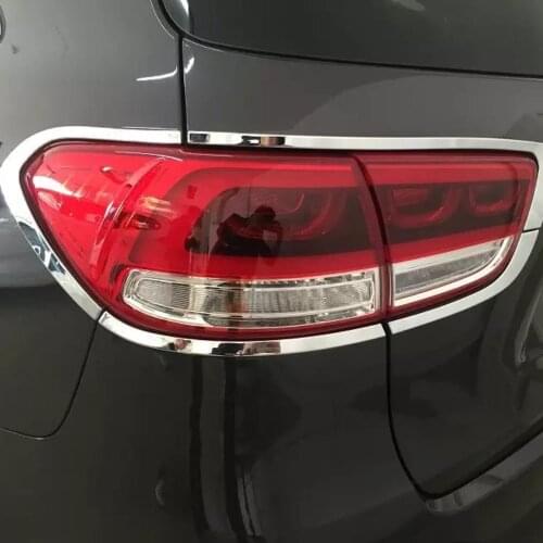 For Kia Sorento 2016 2017 2018 ABS Chrome Car Rear Light Cover Trim Taillight Lamp Frame Strip Styling Sticker Car Accessories