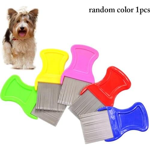 Pet Cat Comb Stainless Steel Hand-Held Kitten Puppy Hair Grooming Combs Cat Bathing Cleaning Stain Remover Comb Cats Accessories