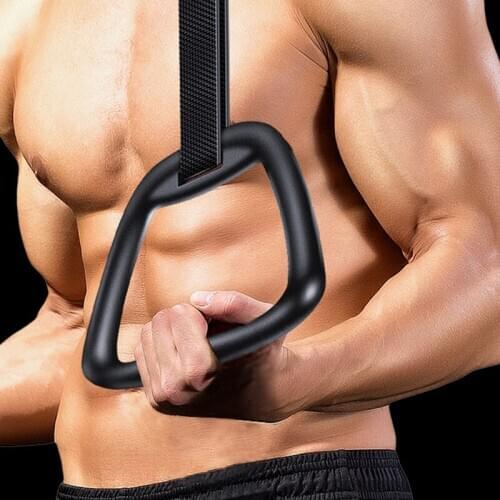 For home sports training Gymnastic rings for children Triangle pull handles Hanging fitness rings with hand gel