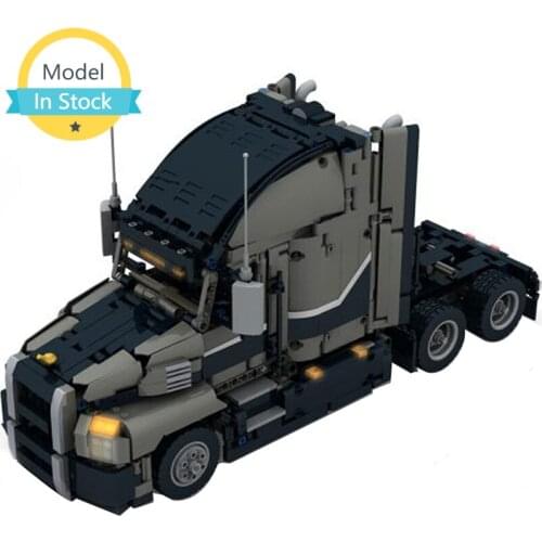 Moc Medium-sized Crane Truck Traction Car Engineering Building Blocks Car Building Block Set Childrens Educational DIY Toy Gift