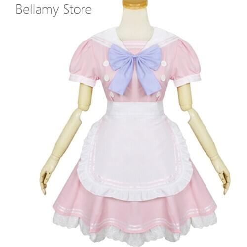 Lolita Japanese lovely sweetheart pink sailor maid set sailor uniform