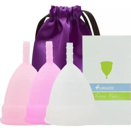 Females womens ladys reusable leak-proof silicone menstruation funnel