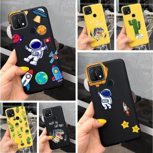 For Oppo A15 Cartoon Astronaut Space Man Case For Oppo A15S A15 A 15 15S CPH2185 CPH2179 Bumper Phone Case Back Cover 6.52"