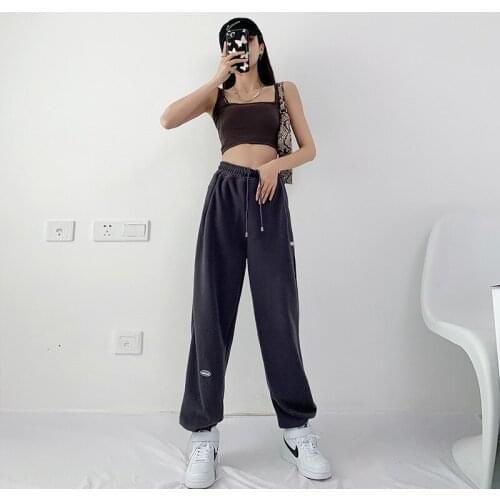 2021 Summer New Pants Women Soft Comfort High Waist Slacks Pants Solid Color Trousers Female Loose Pants Plus Size