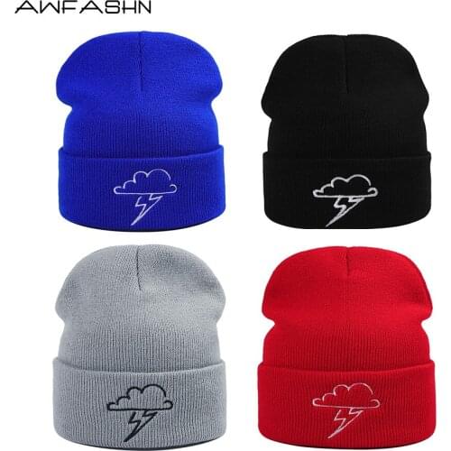 New Beanie Autumn And Winter Womens Hats Mens Hats Knitted Hats Solid Color Embroidery Hats soft Warm Beanies Hats for Female