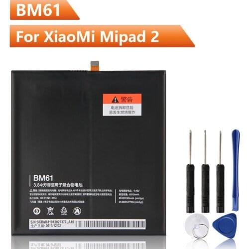 Xiao Mi Original Replacement Phone Battery BM61 For XiaoMi Pad 2 2015716 BM61 Authentic Rechargeable Battery 6010mAh