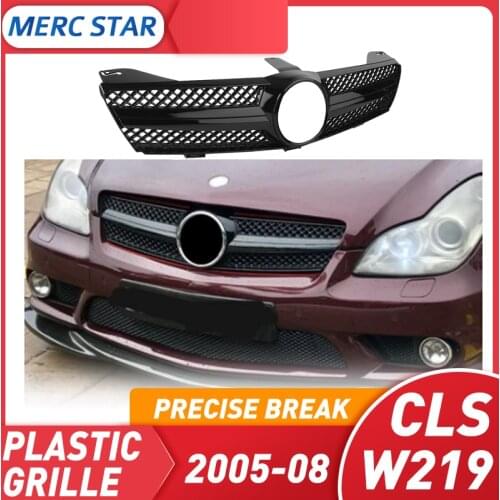 Parrilla delantera apta para parrilla CLS, clase W219, 201-08, W219, CLS300, CLS350, CLS500, sin emblema